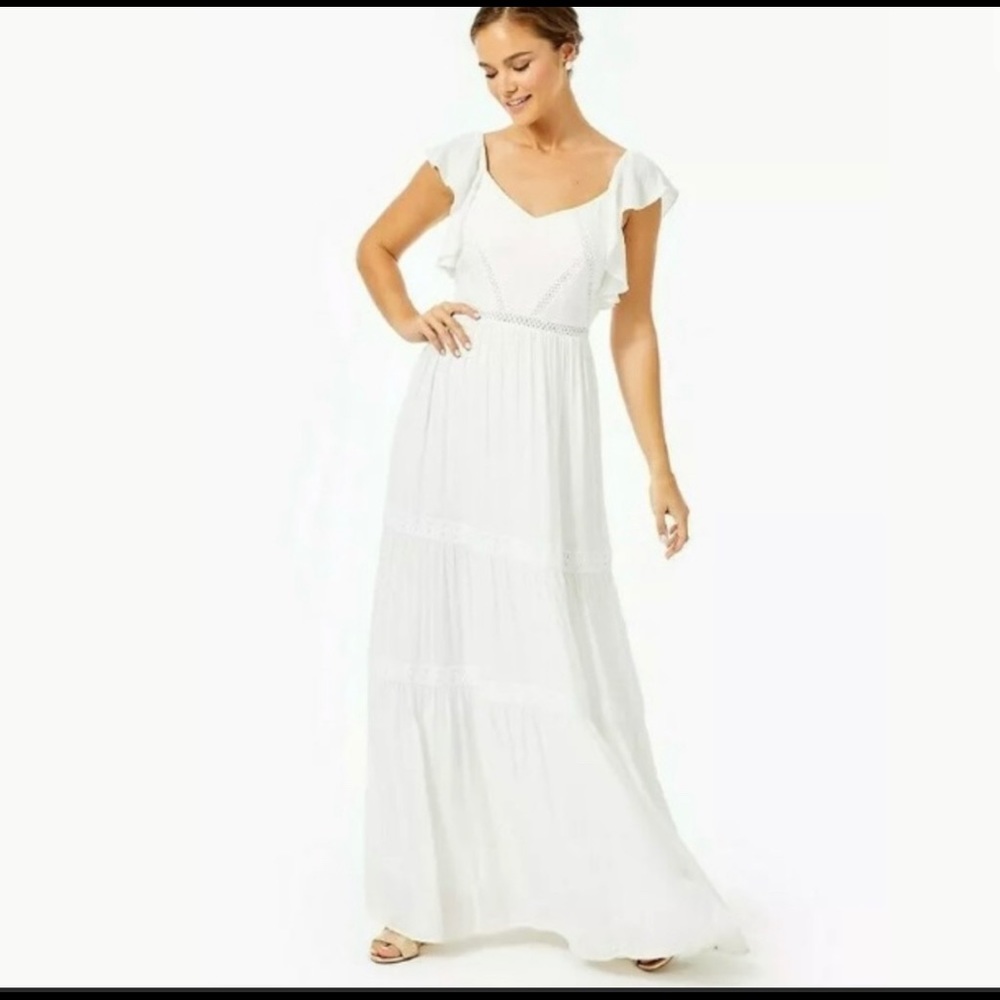 Lilly Pulitzer Ivie maxi dress in resort white